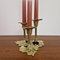 Italian Brass Flower Shape Candleholder, 1960s 2