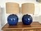Italienische blaue Mid-Century Keramik Lampen von Bitossi für Rimini. 1990er, 2er Set 12