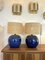 Mid-Century Italian Blue Ceramic Lamps by Bitossi for Rimini. 1990s, Set of 2 7