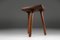 Tabouret Rustique en Bois, France, 1940s 9