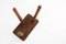 Taburete francés rústico de madera, años 40, Imagen 8
