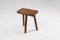 Rustic French Wooden Stool, 1940s 1