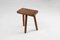 Rustic French Wooden Stool, 1940s, Image 1