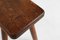 Rustic French Wooden Stool, 1940s 5