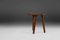 Rustic French Wooden Stool, 1940s 2