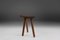 Taburete francés rústico de madera, años 40, Imagen 4