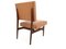 Vintage Camel Skai Esszimmerstühle mit Gestell aus ebonisiertem Holz Dassi zugeschrieben, 1950er, 2 . Set 4