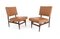 Vintage Camel Skai Dining Chairs with Ebonized Wood Frame attributed to Dassi, 1950s, Set of 2, Image 1