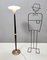 Vintage Glass, Wood and Brass Floor Lamp, Italy, 1950s 4