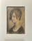Angelo Dall'Oca Bianca, Ritratto di donna, Disegno a matita su carta, Immagine 1
