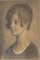 Angelo Dall'Oca Bianca, Porträt einer Frau, Bleistiftzeichnung auf Papier 2