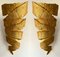 French Ribbon Gilt Metal Sconces by Fondica, 1990s, Set of 2 1