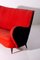 Sofá rojo de Guglielmo Veronesi, años 50, Imagen 4