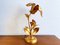 Goldene Hollywood Regency Tischlampe in Blumenform im Stil von Koegl, 1970er 2