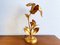 Lampada da tavolo Hollywood Regency dorata a forma di fiore nello stile di Koegl, anni '70, Immagine 2
