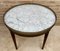 Louis XVI Style Walnut and Marble Top Bouillotte Table, 1890s, Image 4