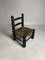 Niedriger Rush Chair aus Holz gedrechselt von Charles Dudouyt, Frankreich, 1950er 10