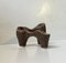 Brutalist Scandinavian Candleholder in Glazed Stoneware, 1980s, Image 1