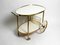 Mid-Century Brass and Wood Serving Trolley or Bar Cart from Vereinigte Werkstätten, 1950s 3