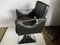 Skai Hairdresser Chair with Chromed Metal Armrests and Black Skai Leather, 2010s 9