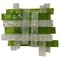 Green and White Murano Glass Square Wall Light from Mazzega 1