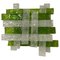 Green and White Murano Glass Square Wall Light from Mazzega, Image 1