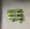 Quadratische Wandlampen aus Muranoglas in Grün und Weiß von Mazzega 13