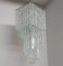 Mid-Century Modern Ice Effect Murano Glass Cascading Chandelier attributed to Mazzega, 1970s 9