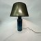 Mid-Century Table Lamp in Blue Ceramic, 1970s 6