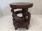 Table ou Tabouret Dragon Mid-Century en Bois Sculpté 2