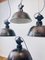 Lámparas de fábrica industriales, RDA, años 50. Juego de 4, Imagen 10