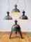 Lámparas de fábrica industriales, RDA, años 50. Juego de 4, Imagen 6