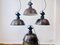 Industrial Factory Lamps, GDR, 1950s, Set of 4 4