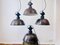 Lampes d'Usine Industrielles, GDR, 1950s, Set de 4 4