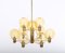 Brass and Glass Chandelier, Sweden, 1960s 4