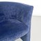 Fauteuils Modernes en Velours Bleu Foncé de Pozzetto, Italie, 1970s, Set de 2 11