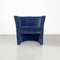 Italian Modern Dark Blue Velvet Armchairs from Pozzetto, 1970s, Set of 2 4