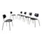 German Modern Wood and Metal Chairs by Egon Eiermann for Wilde + Spieth, 1960, Set of 6 1