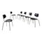 German Modern Wood and Metal Chairs by Egon Eiermann for Wilde + Spieth, 1960, Set of 6, Image 1