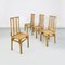 Italian Modern High-Backed Woven Rattan Chairs, 1960s, Set of 4 2