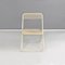 Italian Modern Folding Chairs in White Painted Metal, 1980, Set of 6, Image 4
