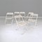 Italian Modern Folding Chairs in White Painted Metal, 1980, Set of 6 2