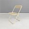 Italian Modern Folding Chairs in White Painted Metal, 1980, Set of 6, Image 5