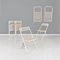 Italian Modern Folding Chairs in White Painted Metal, 1980, Set of 6, Image 3
