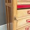 Mid-Century Modern Italian Office Filing Cabinet in Wood and Red Metal, 1940s 11