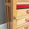 Mid-Century Modern Italian Office Filing Cabinet in Wood and Red Metal, 1940s, Image 11