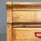Mid-Century Modern Italian Office Filing Cabinet in Wood and Red Metal, 1940s 10