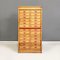 Mid-Century Modern Italian Office Filing Cabinet in Wood and Red Metal, 1940s, Image 2
