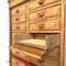 Moderner italienischer Mid-Century Büro Aktenschrank aus Holz & rotem Metall, 1940er 6
