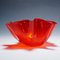Fazzoletto Handkerchief Vase in Red Murano Glass from Venini, Italy, 1950s 7